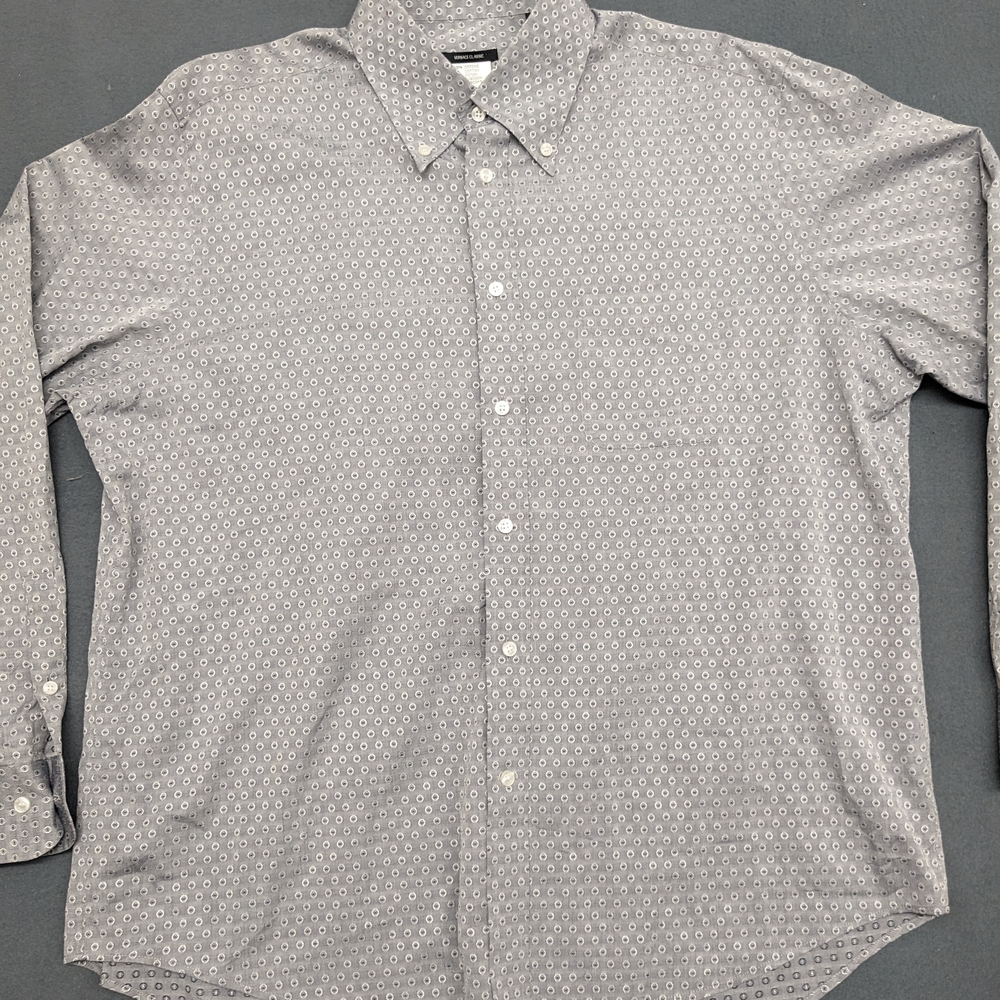 Versace Classic Men's Gray Patterned Button Down … - image 3